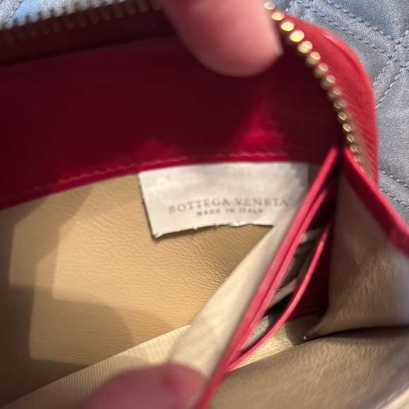 Bottega Veneta Red Woven Leather Clutch Authentic GUC w COA - Picture 8 of 9